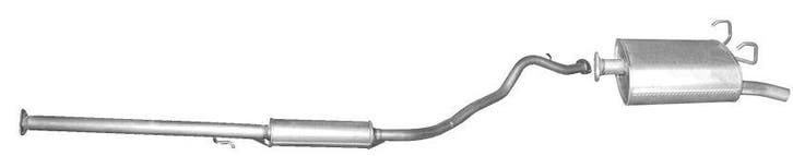 Complete uitlaat Middendemper + Einddemper Honda CR-V 2.0, Auto-onderdelen, Uitlaatsystemen, Nieuw, Verzenden