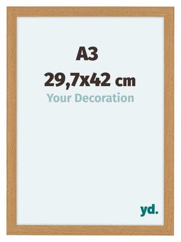 Fotolijst A3 - 29,7x42 cm - Beuken - MDF - Como, Verzenden, Nieuw