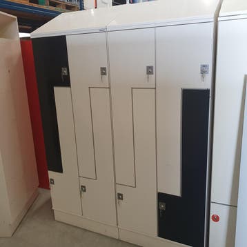 8-deurs Oostwoud ruimte besparende Z-lockerkast - 220x160x50, Huis en Inrichting, Kasten | Lockerkasten, Ophalen of Verzenden