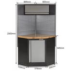 Hoekstuk garageserie met hardhouten werkblad,, Doe-het-zelf en Verbouw, Werkbanken, Ophalen of Verzenden, Nieuw