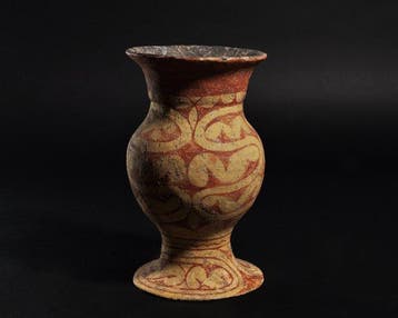 Ban Chiang Aardewerk Beschilderde vaas - 26 cm