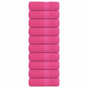 vidaXL Gastendoekjes FROGN 10 st 30x50 cm 360 g/m² roze, Verzenden, Nieuw, Roze