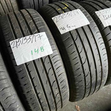 2 x Continental PremiumContact 2 215-55-17 Zomerbanden 5mm, 17 inch, Ophalen of Verzenden, Band(en), Personenwagen