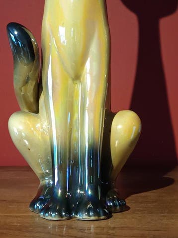 Jema Holland - sculptuur, Langnek kat - 55 cm - Keramiek