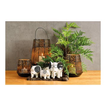Bloempot olifant van keramiek wit (B/H/D) 16x13x11 cm, Verzenden, Nieuw