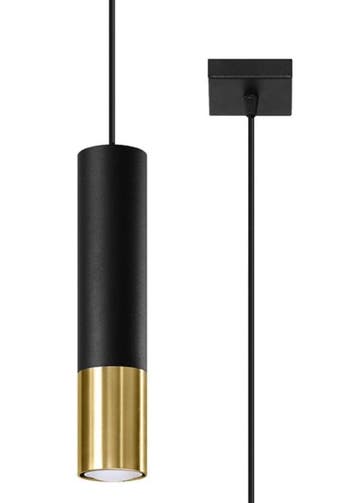 Hanglamp | 1 | Zwart met gouden buitenzijde | Luxe LED, Ophalen of Verzenden, Nieuw