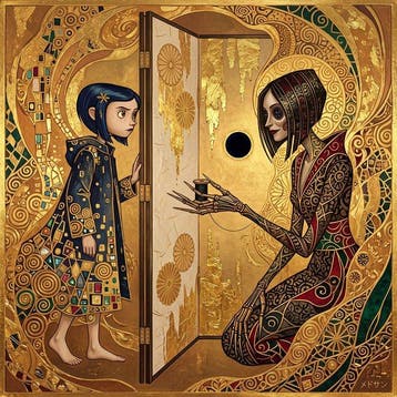 MEDSAN - Coraline and the Other Mother, Golden Klimt