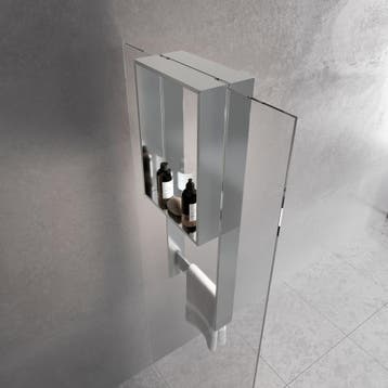 Planchet Novellini Kuadra voor Douchewand 90x35x18 cm Chroom, Ophalen of Verzenden, Nieuw, Chroom, Bad