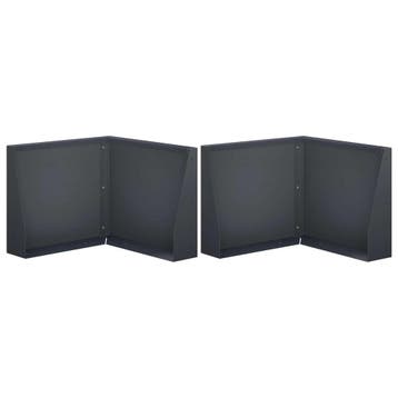 vidaXL Keerwand 2 st 50 x 50 x 40 cm Staal Antraciet, Verzenden, Nieuw