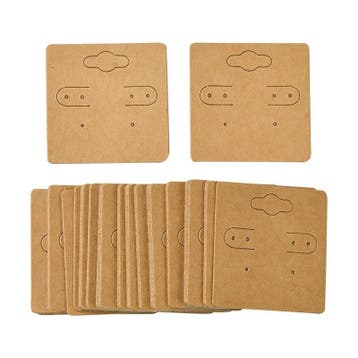 25 x Display kaartjes voor oorbellen – kraft papier – 50, Ophalen of Verzenden, Nieuw