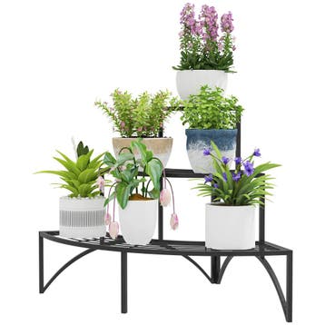 3-laags Plantenstandaard, Bloemenstandaard Voor Binnen Buite, Tuin en Terras, Verzenden