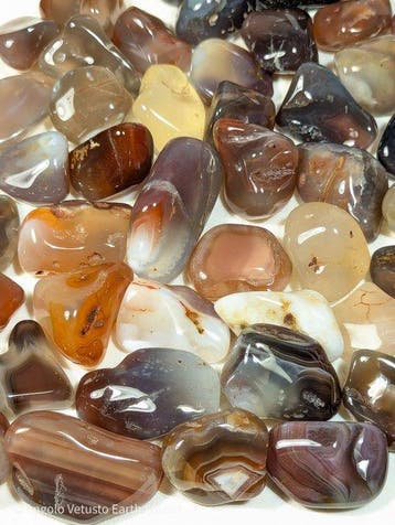 1 kg - Grote Mozambique-agaat getrommelde stenen –