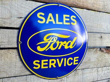 Ford Sales & Service vintage emaille bord, Verzenden, Nieuw