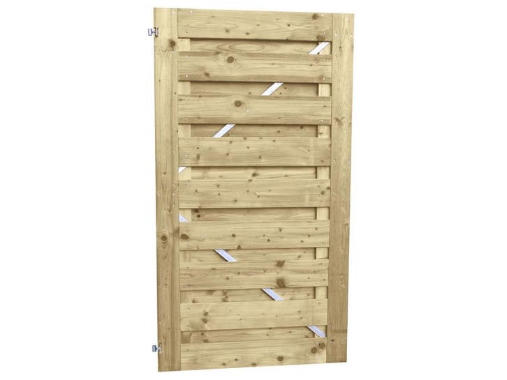 Poortdeur Jumbo Horizontaal Geschaafd op Stalen Frame 100 x, Tuin en Terras, Schuttingen