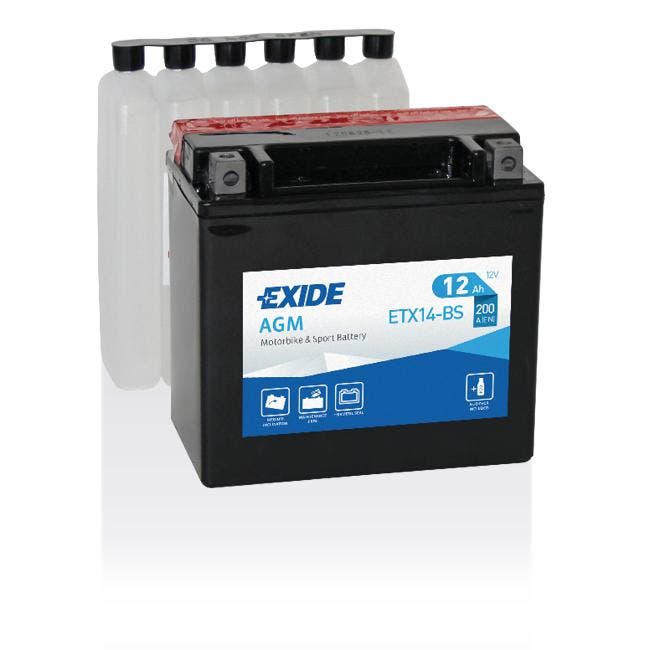 Exide AGM 12V accu | ETX14-BS | 12V 12Ah, Auto-onderdelen, Accu's en Toebehoren, Ophalen of Verzenden
