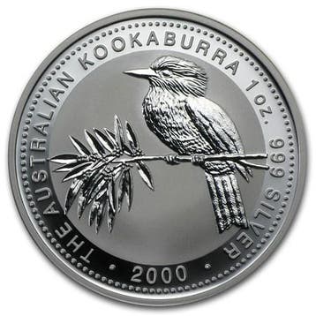Kookaburra 1 oz 2000, Verzenden, Losse munt, Zilver