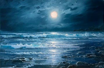 Ilchenko Evgen (1978) - Moonlight over the stormy sea