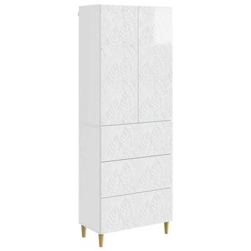 vidaXL Kastenset 2 pcs Hoogglans Wit 66 x 34,5 x 90 cm, Verzenden, Nieuw