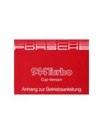 1987 PORSCHE TURBO CUP VERSIE BIJLAGE INSTRUCTIEBOEK DUITS, Auto diversen, Handleidingen en Instructieboekjes