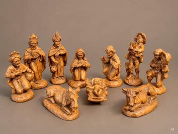 Kerststal - Plastic - Tien delige kerstgroep