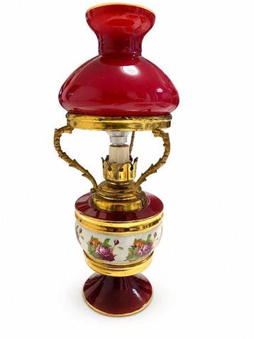 Hand Made in Florence - Tafellamp - Porselein, Verguld