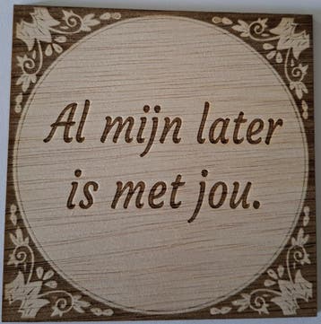 Nederlandse / engels houten tekstbordjes, Ophalen of Verzenden, Nieuw, Hout