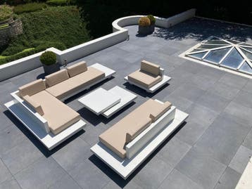 Premium loungesets al voor 3499 thuis bezorgd wit/antraciet, Verzenden, Meer dan 8 zitplaatsen, Loungeset, Bank