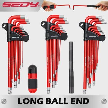 SEDY 30-delige Inbussleutel & Torx Set: Lange Arm, Balhoofd,, Verzenden, Nieuw