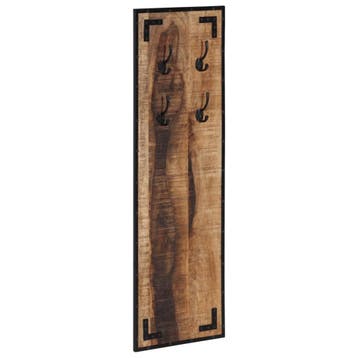 vidaXL Kapstok 35x8x110 cm massief ruw mangohout, Verzenden, Nieuw