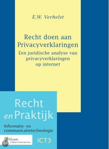 Recht doen aan Privacyverklaringen - Eric W. Verhelst, Verzenden, Zo goed als nieuw, Eric W. Verhelst