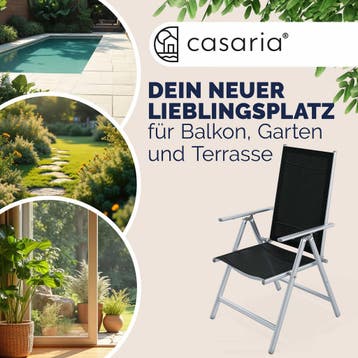 Tuinstoel Bern Set van 2 Zilver Aluminium (Stoelen), Verzenden, Nieuw
