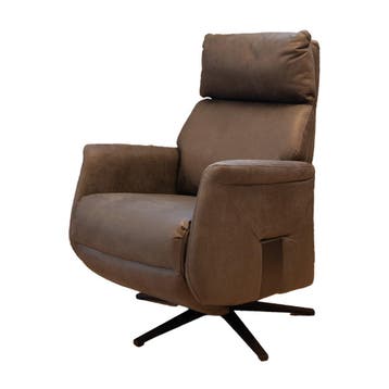 Relaxstoel Rotterdam met hoge korting in microleder!, Huis en Inrichting, Verzenden, Minder dan 75 cm, Nieuw, Leer