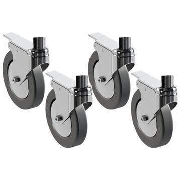 Set Van 4 Wielen, 2 Met Remmen Voor Ondersteuning Van Pizzao, Ophalen of Verzenden