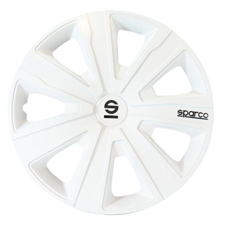 4-Delige Sparco Wieldoppen  Palermo 15-inch wit, Auto diversen, Wieldoppen, Verzenden