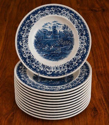 Villeroy & Boch - Eetservies voor 12 - Porselein - Blue