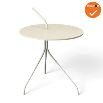 Bijzettafel Bert Plantagie - Triple - rond 45cm - Wit metaal, Werkplek, Ophalen of Verzenden, Gebruikt, Overige typen