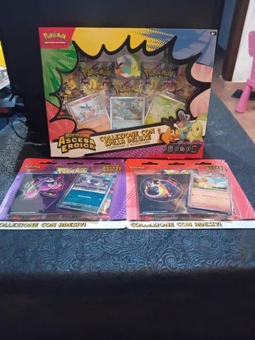 Pokémon - 3 Box - Collezione con adesivi - Mega Evolution, Nieuw
