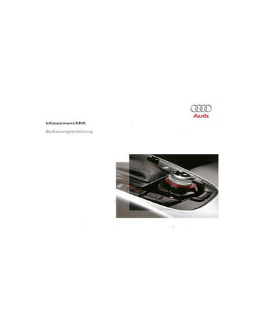 2008 AUDI INFOTAINMENT MMI INSTRUCTIEBOEKJE DUITS