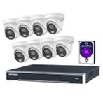 ColorVu IP set, 24/7 Fulltime kleur, 8 Dome’s met Audio +2TB, Verzenden