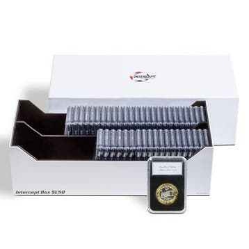 Leuchtturm Muntenbox voor 50 Slabs, Verzenden