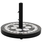 vidaXL Parasolvoet rond 12 kg zwart en wit, Tuin en Terras, Parasols, Verzenden, Nieuw, Parasolvoet