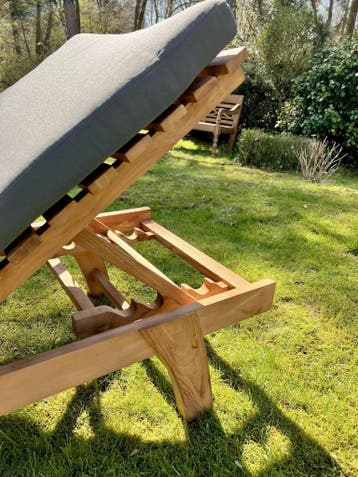 Luxe deckchair met kussen, Ophalen of Verzenden, Nieuw