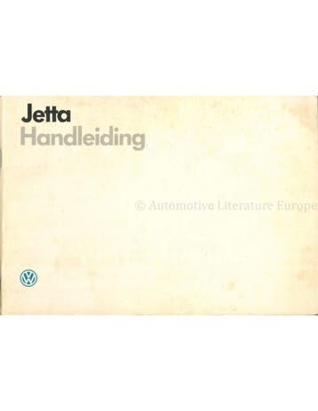 1986 VOLKSWAGEN JETTA INSTRUCTIEBOEKJE NEDERLANDS