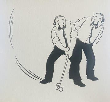 Studios Hergé - 1 Original drawing - Kuifje - Raak! -, Boeken, Nieuw