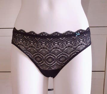 Infiore Joy Italiaanse slip Braziliaanse kant, ZWART, Maat, Kleding | Dames
