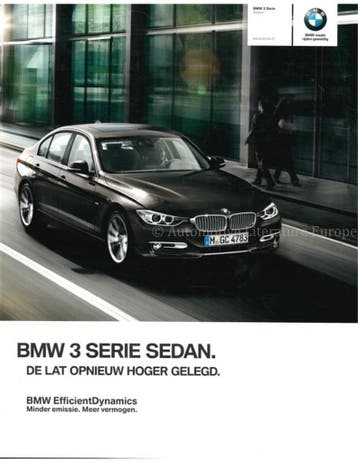 2014 BMW 3 SERIE SEDAN BROCHURE NEDERLANDS, Nieuw, BMW, Author