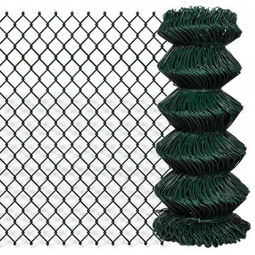 vidaXL Gaashek 0,8x15 m staal groen, Verzenden, Nieuw, IJzer