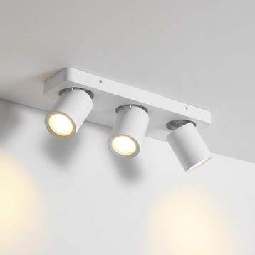 Opbouwspot Wit 3x GU10 Rechthoek – Kantelbare Plafondspot, Huis en Inrichting, Ophalen of Verzenden, Nieuw, Plafondspot of Wandspot