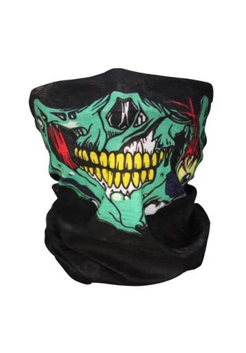 KIMU® Sjaal Skull Colsjaal Zwart Groen Geel Rood Col Masker, Ophalen of Verzenden, Nieuw, Carnaval