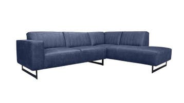 Hoekbank Scherpenisse - hoekbanken - Blauw, Nieuw, 150 cm of meer, Stof, 200 tot 250 cm